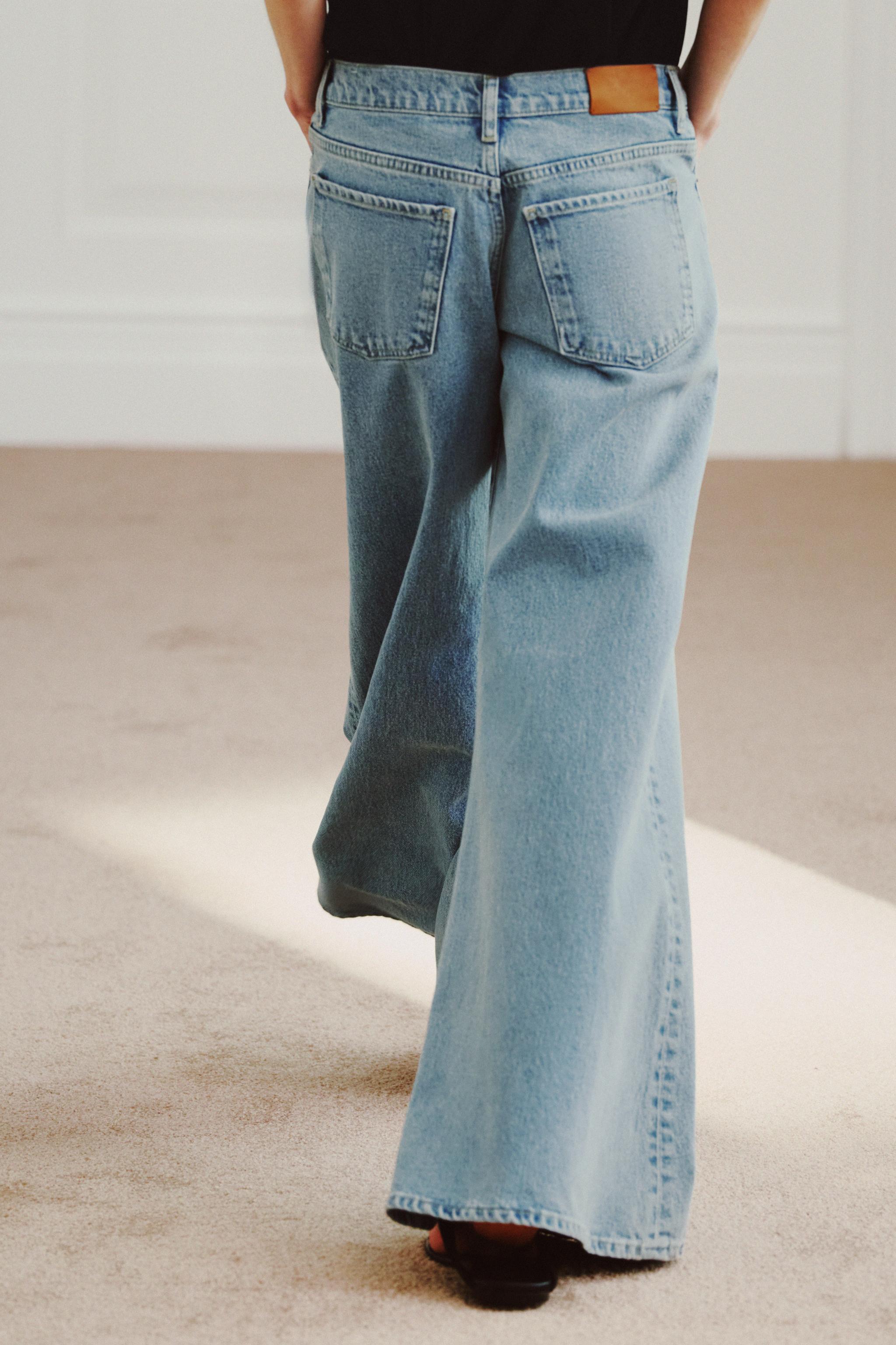 ZW COLLECTION MAXI WIDE LEG LOW RISE JEANS